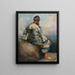 campesino persa sentado en la cima de una roca - Edwin Lord Weeks — cuadro enmarcado en la pared