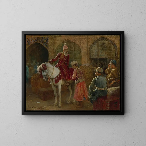 El gran visir - Edwin Lord Weeks — cuadro enmarcado en la pared