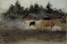 Vacas en la niebla de turba estudio - Eero Järnefelt — vista de la obra