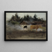 Vacas en la niebla de turba estudio - Eero Järnefelt — cuadro enmarcado en la pared