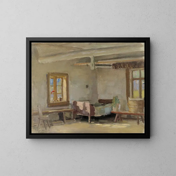 Interior - Eero Järnefelt — cuadro enmarcado en la pared