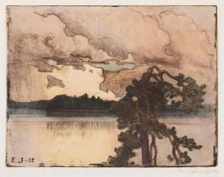 Eero Jrnefelt - Lake Landscape at Sunset.webp