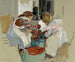 Dos niñas tiñendo tela - Eero Järnefelt — vista de la obra