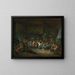 interior de taberna con campesinos en fiesta - Egbert van Heemskerck — cuadro enmarcado en la pared