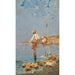 de chicos pescando en la costa italiana - Egisto Ferroni — vista de la obra