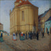 Iglesia en Auscha - Emil Orlik — vista de la obra