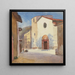 Iglesia y calle Camprodon - Emily Sargent — cuadro enmarcado en la pared