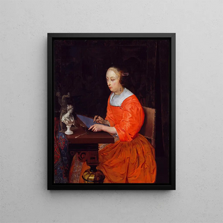 Eglon van der Neer - A Lady Drawing.webp