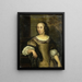 Retrato de una joven mujer - Eglon van der Neer — cuadro enmarcado en la pared