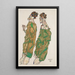Devoción - Egon Schiele — cuadro enmarcado en la pared