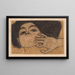 Cabeza de mujer - Egon Schiele — cuadro enmarcado en la pared