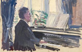 Egon Schiele - Leopold Czihaczek am Klavier Skizze.webp