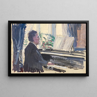 Egon Schiele - Leopold Czihaczek am Klavier Skizze.webp