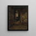 Interior of a Stable - Eilif Peterssen — framed artwork on a wall