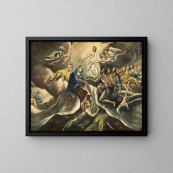 Las funerales del conde de Orgaz - El Greco — cuadro enmarcado en la pared