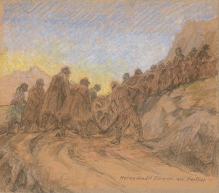 Campo de batalla en Hartkara - Elemér Halász-Hradil — vista de la obra