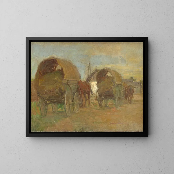 Caravanas de gitanos - Elemér Halász-Hradil — cuadro enmarcado en la pared
