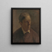 Study of a man's head - Elemér Halász-Hradil — framed artwork on a wall