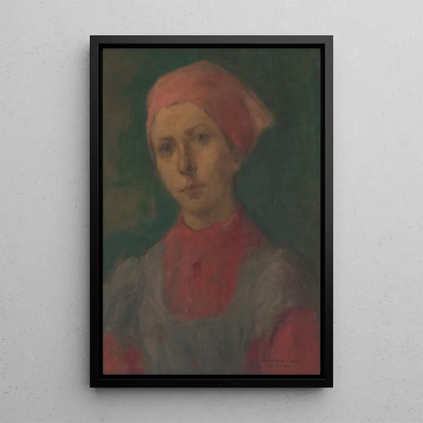 Niña Campesina - Elemér Halász-Hradil — cuadro enmarcado en la pared