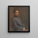 Portrait of the artist's woman - Elemér Halász-Hradil — framed artwork on a wall