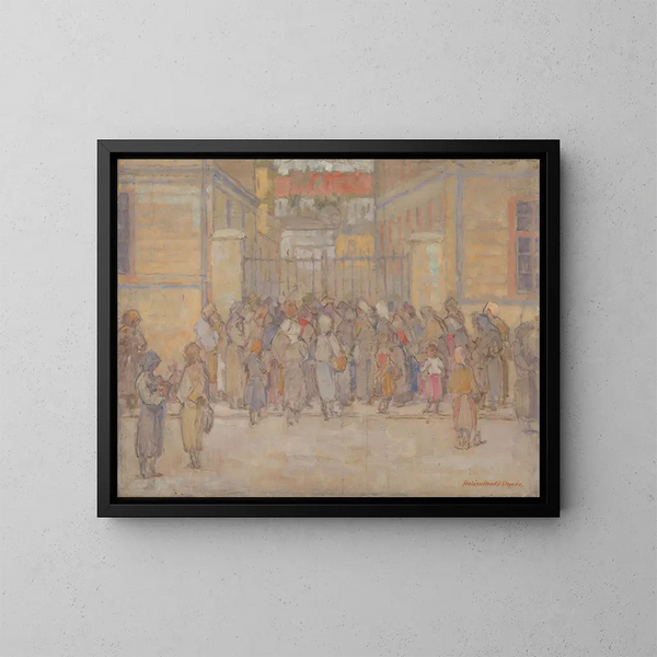 Desempleado - Elemér Halász-Hradil — cuadro enmarcado en la pared