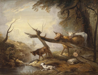 Ganado cerca de un arroyo - Elias Martin — vista de la obra
