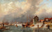 Paisaje de canal en invierno - Elias Pieter van Bommel — vista de la obra