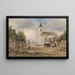 Parvis de la iglesia con fuente - Elias Pieter van Bommel — cuadro enmarcado en la pared