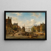 El Singel y Brouwersgracht, Ámsterdam - Elias Pieter van Bommel — cuadro enmarcado en la pared