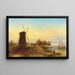 Molino de agua cerca de Ámsterdam - Elias Pieter van Bommel — cuadro enmarcado en la pared