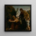 Élie receiving bread from the widow of Zarephath - Giovanni Lanfranco — framed artwork on a wall