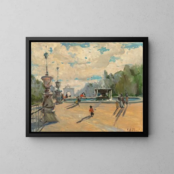 Place du Carrousel, Paris - Élie Anatole Pavil — framed artwork on a wall