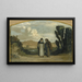 Moines sur la voie Appienne - Elihu Vedder — framed artwork on a wall