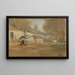 Figure at the roadside with umbrella - Elihu Vedder — framed artwork on a wall