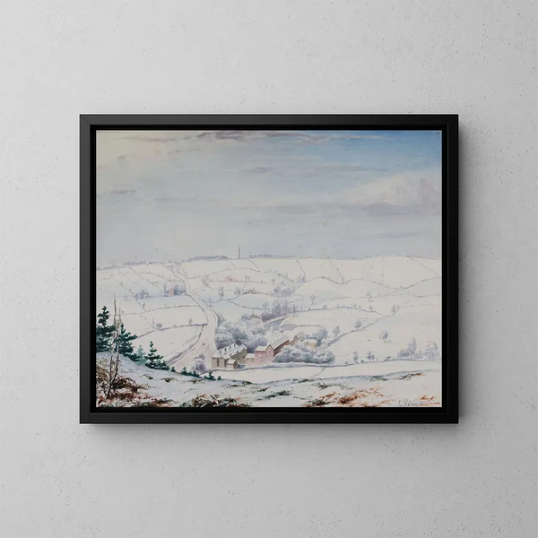 Desde la colina de Rednal, invierno - Elijah Walton — cuadro enmarcado en la pared