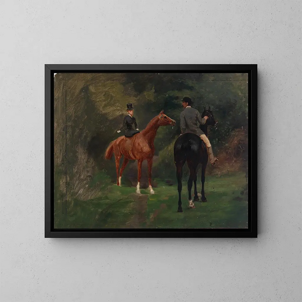 Figuras a caballo - Eliphalet Fraser Andrews — cuadro enmarcado en la pared