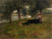 Hombre acostado junto a un arroyo - Eliphalet Fraser Andrews — vista de la obra