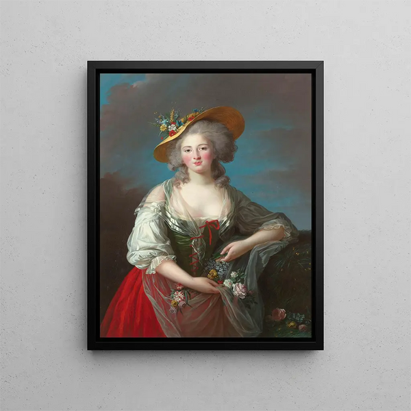 Elisabeth Philippe Marie Hélène de France, conocida como Madame Elisabeth - Elisabeth Louise Vigée Le Brun — cuadro enmarcado en la pared