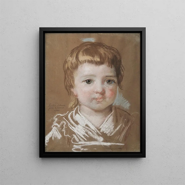 Jeanne Julie Louise Lebrun, la hija del artista de dos años - Elisabeth Louise Vigée Le Brun — cuadro enmarcado en la pared