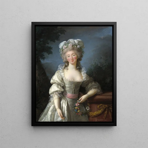 Madame du Barry - Elisabeth Louise Vigée Le Brun — cuadro enmarcado en la pared