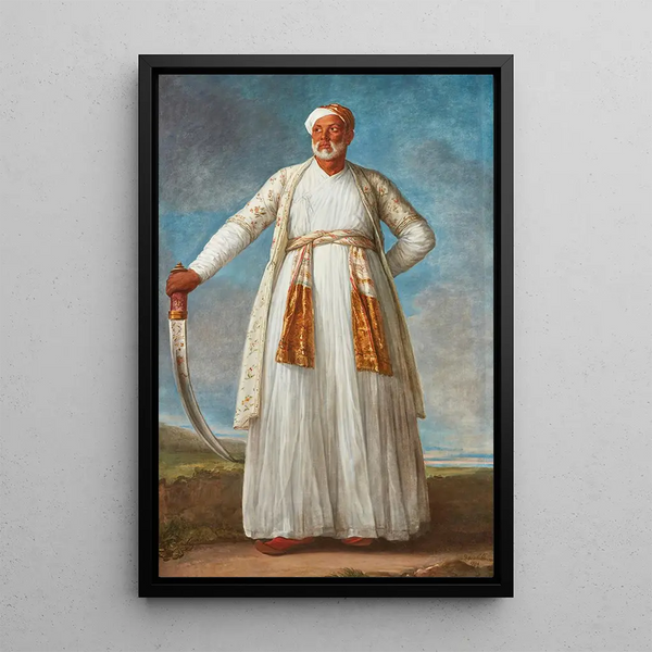 Retrato de Muhammad Dervish Khan - Elisabeth Louise Vigée Le Brun — cuadro enmarcado en la pared