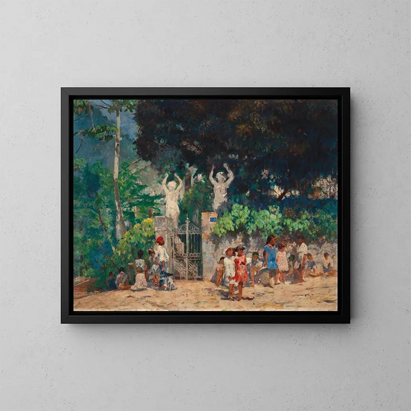 En route pour l'école - Eliseu Visconti — cuadro enmarcado en la pared
