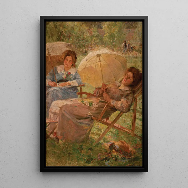 Sun Cure Painting - Eliseu Visconti — framed artwork on a wall