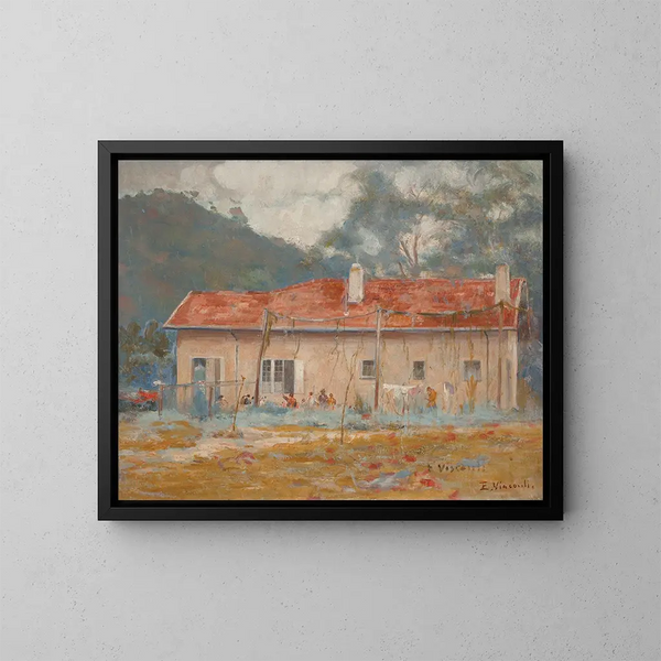 Mi casa de campo - Eliseu Visconti — cuadro enmarcado en la pared