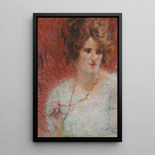 El collar - Eliseu Visconti — cuadro enmarcado en la pared