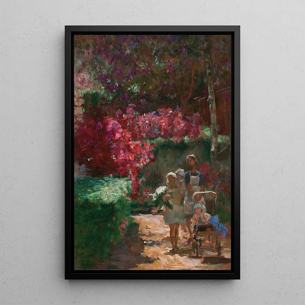 Paseo por el parque - Eliseu Visconti — cuadro enmarcado en la pared
