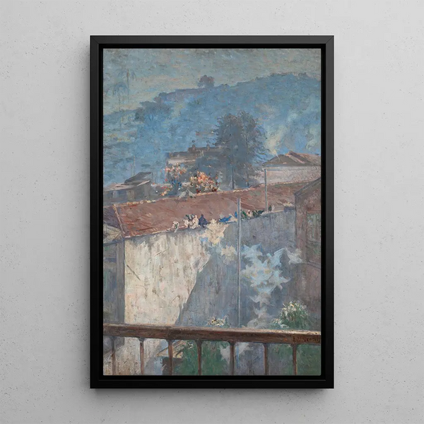 Palomas de mi taller - Eliseu Visconti — cuadro enmarcado en la pared