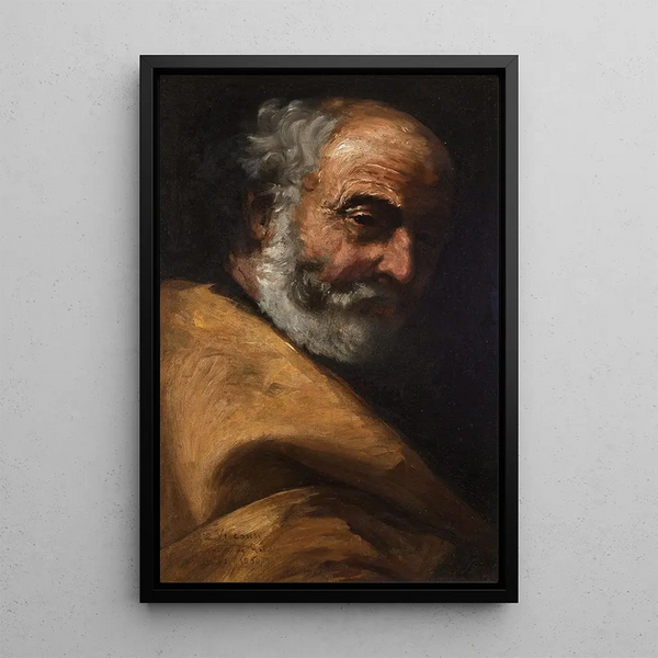 Retrato de un anciano - Eliseu Visconti — cuadro enmarcado en la pared
