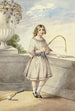 Young girl with sickle and cricket bat - Elizabeth Murray — artwork view