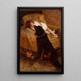 Elizabeth Strong - Sleeping Child with Dog.webp